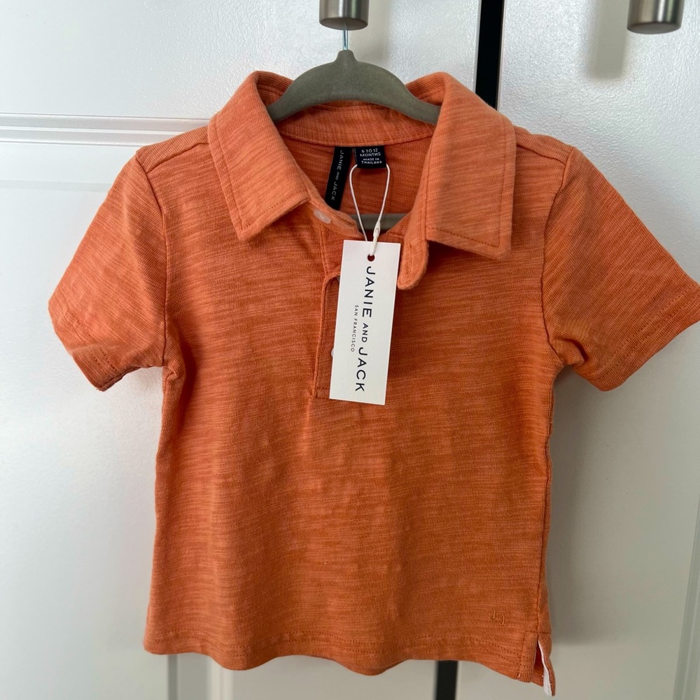 NWT - Janie & Jack Orange Polo